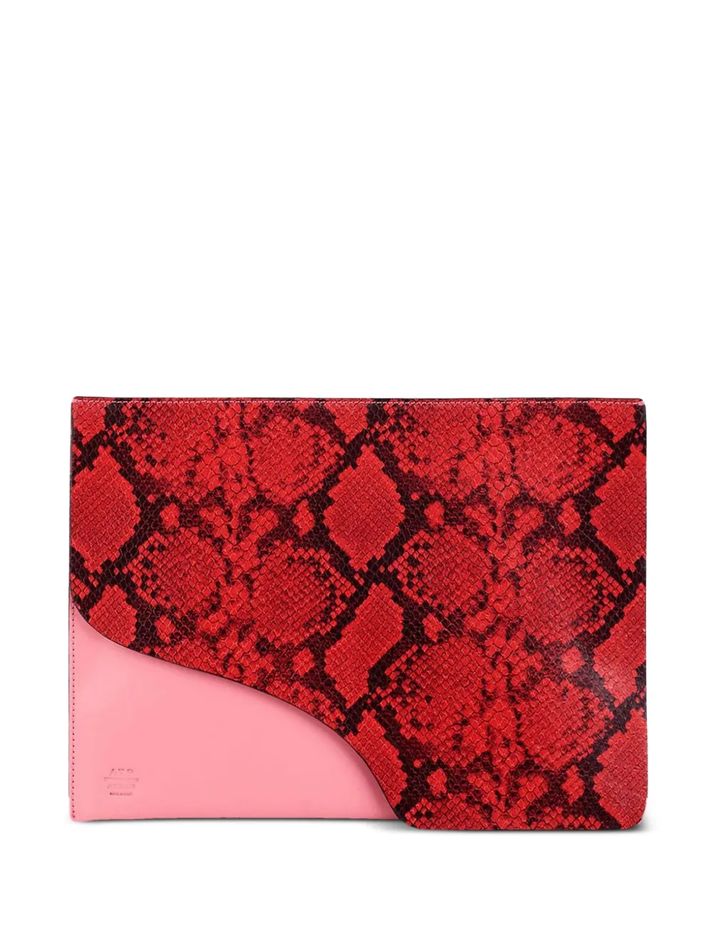 ATP Atelier Sardegna snakeskin-print leather laptop bag (15") - レッド ATP Atelier Sardegna snakeskin-print leather laptop bag (15") - レッド