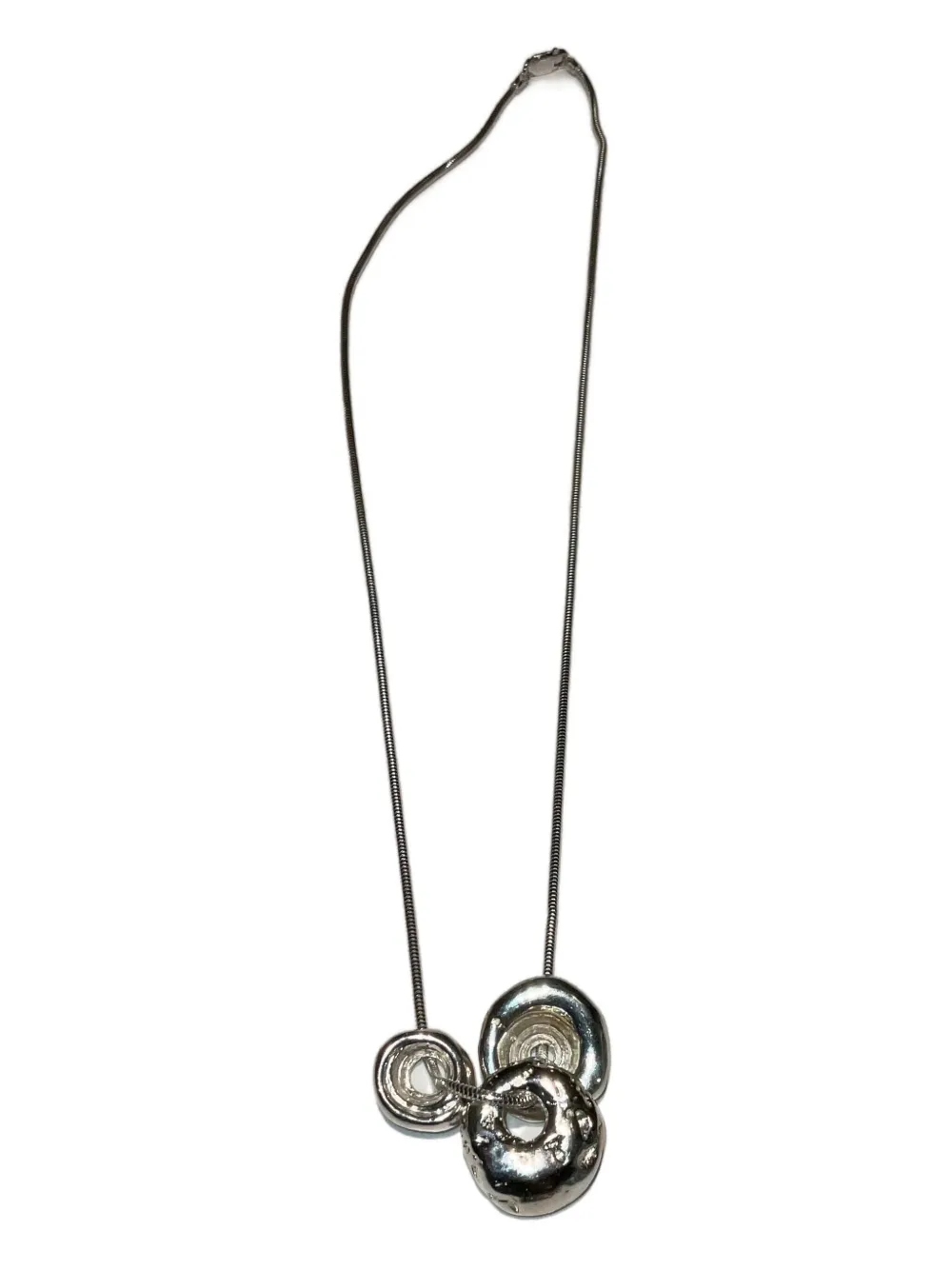 Nina circle-pendant necklace - Argento