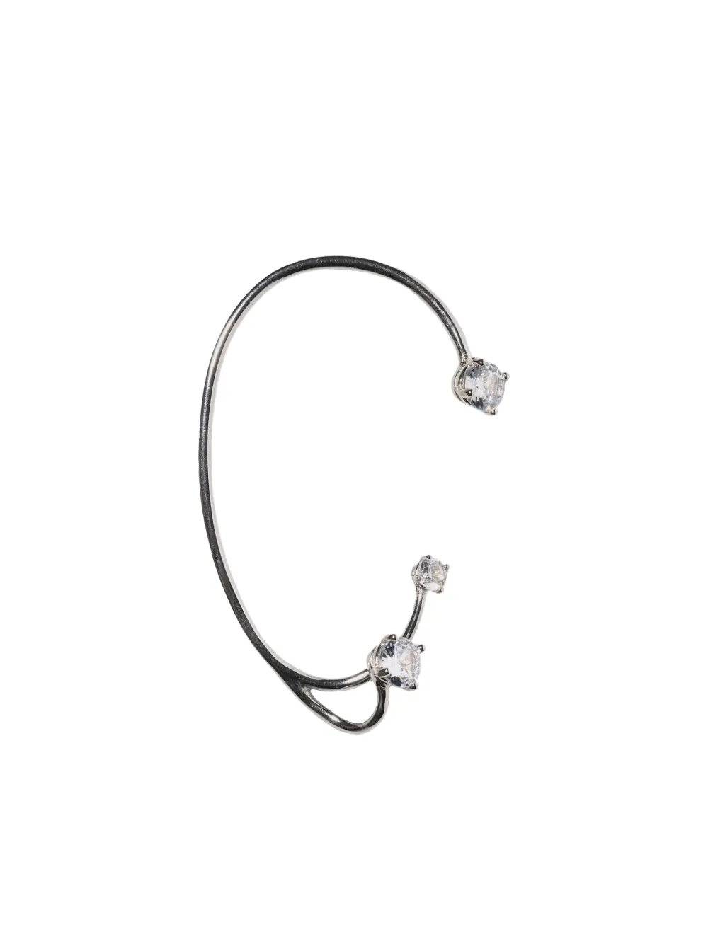 Panconesi three-point crystal ear cuff | Silver | Image 1