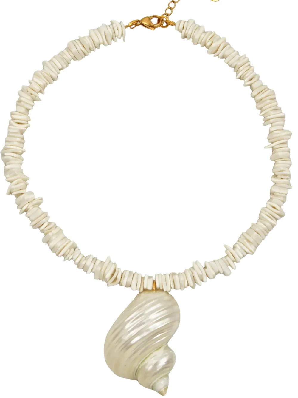 MAYOL Coralie shell-pendant necklace - Beige