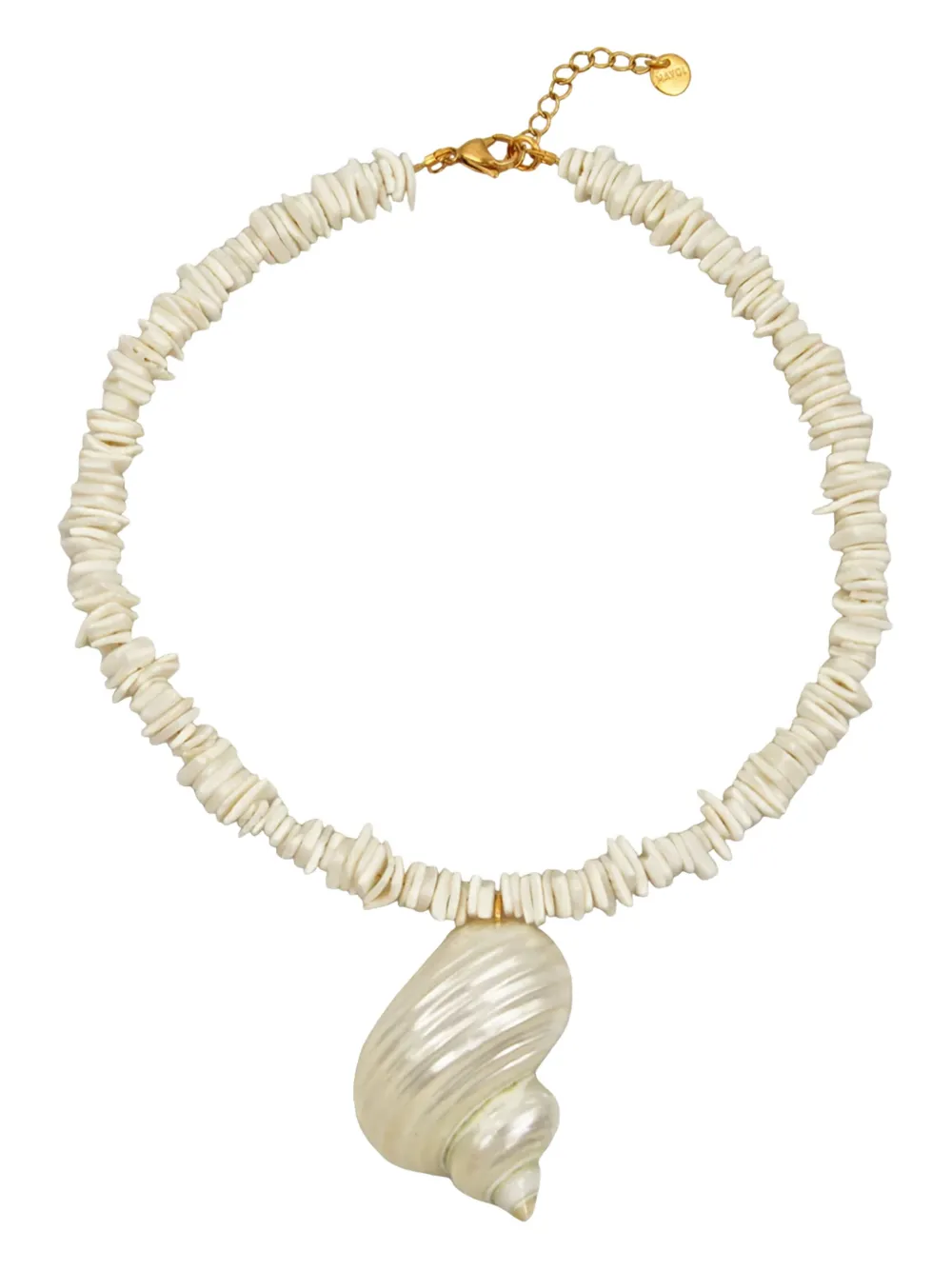 MAYOL Coralie shell-pendant necklace - Toni neutri