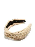 Lele Sadoughi pearl-embellished headband - Brown