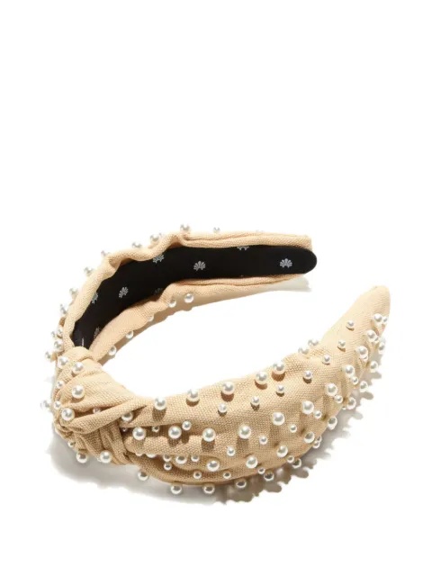 Lele Sadoughi pearl-embellished headband