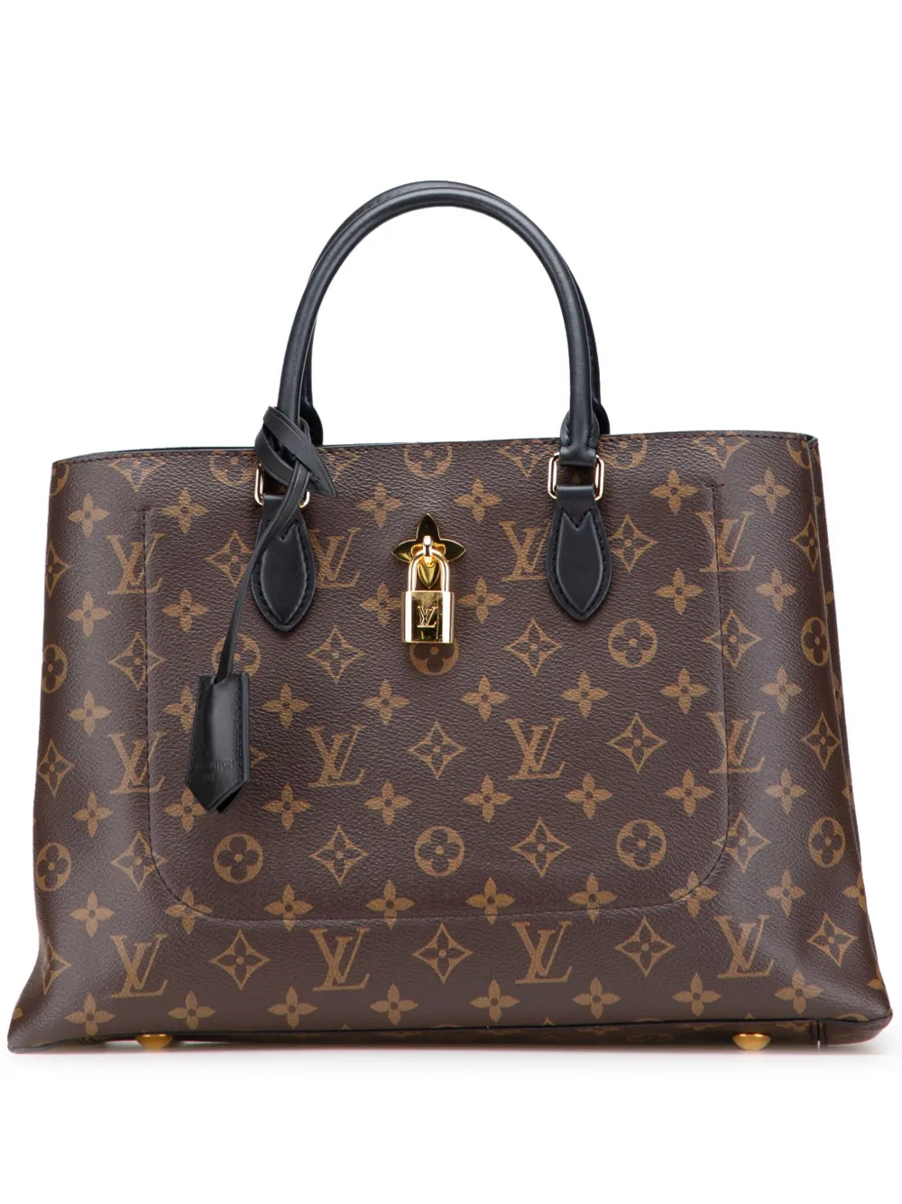 Pre-owned Louis Vuitton 2018 Monogram Flower Tote Satchel In Brown