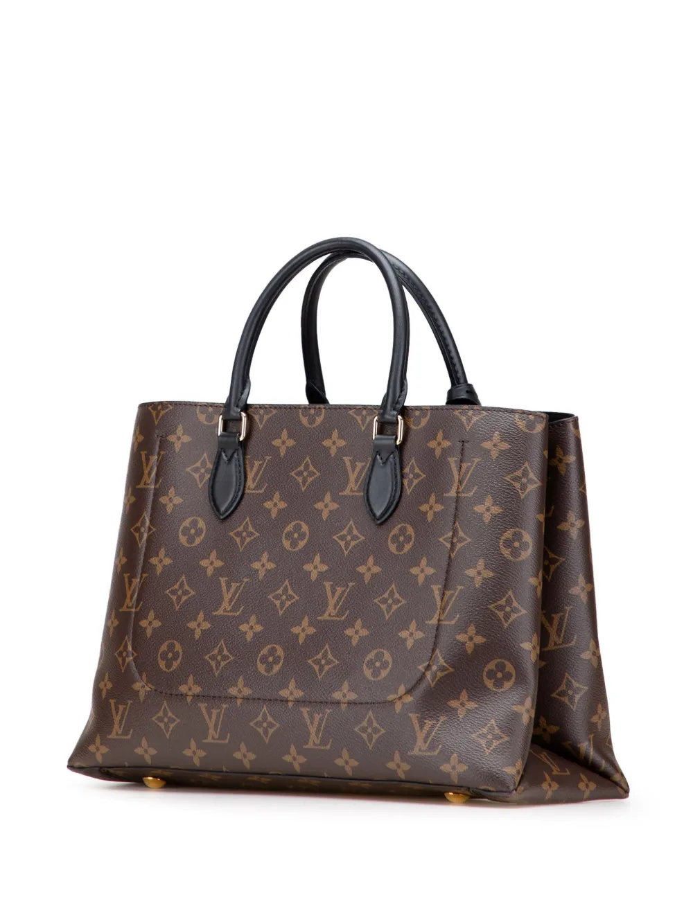 Pre-owned Louis Vuitton 2018 Monogram Flower Tote Satchel In Brown