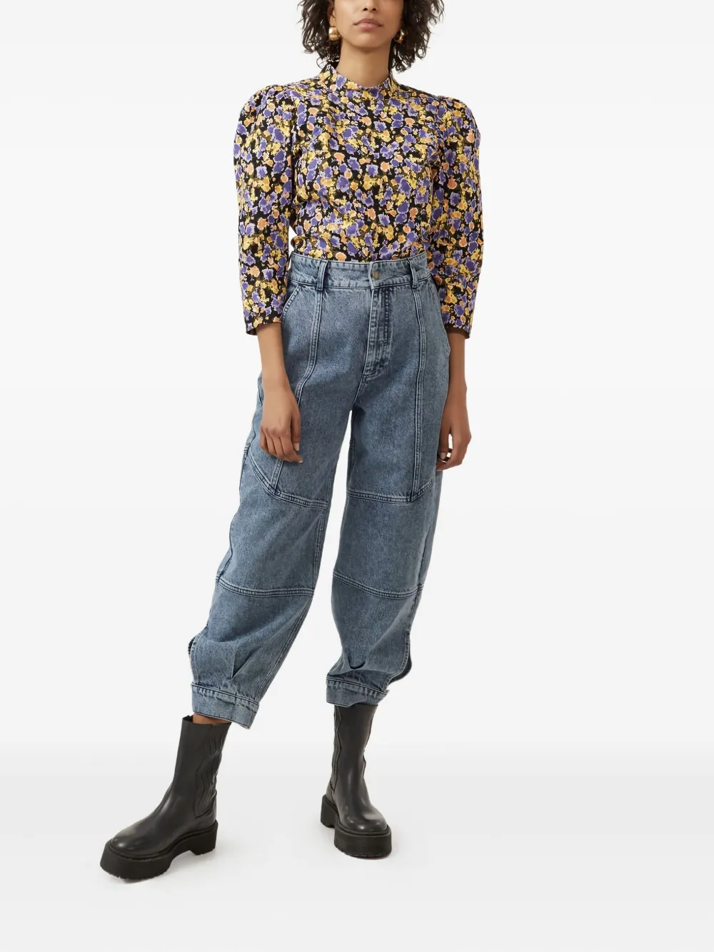 Gestuz puff-sleeve blouse - Geel