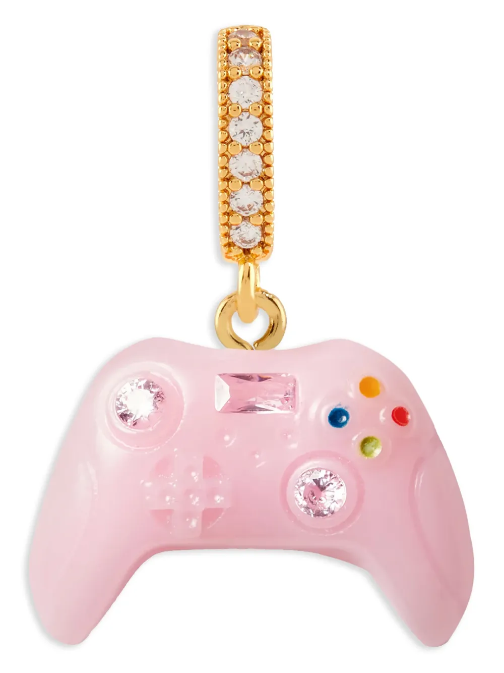 Crystal Haze Gamer Zirconia-embellished Pendant In Pink