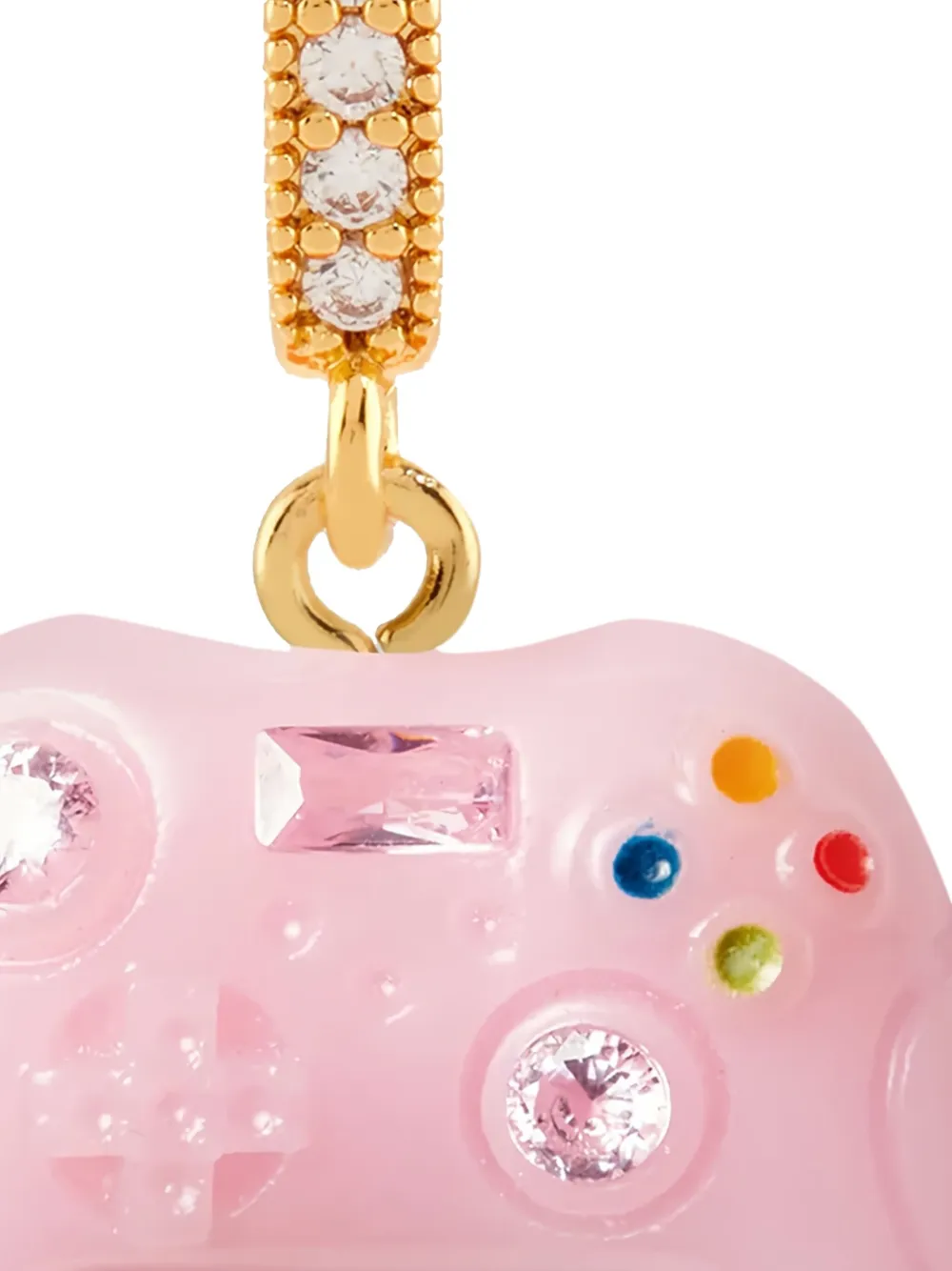 Crystal Haze Gamer Zirconia-embellished Pendant In Pink
