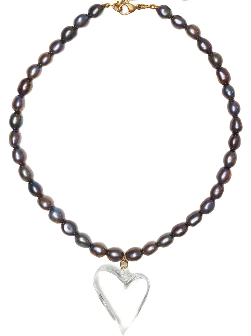 Labelled Jewellery Heart Of Glass pendant necklace - Bruin