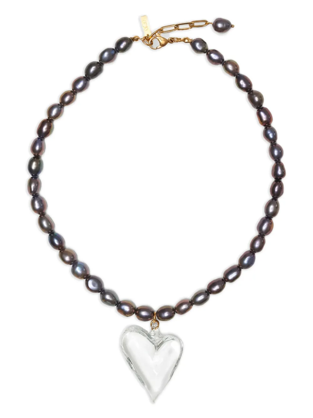 Labelled Jewellery Heart Of Glass ネックレス - ブラウン Labelled Jewellery Heart Of Glass ネックレス - ブラウン