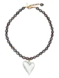 Labelled Jewellery Heart Of Glass pendant necklace - Brown