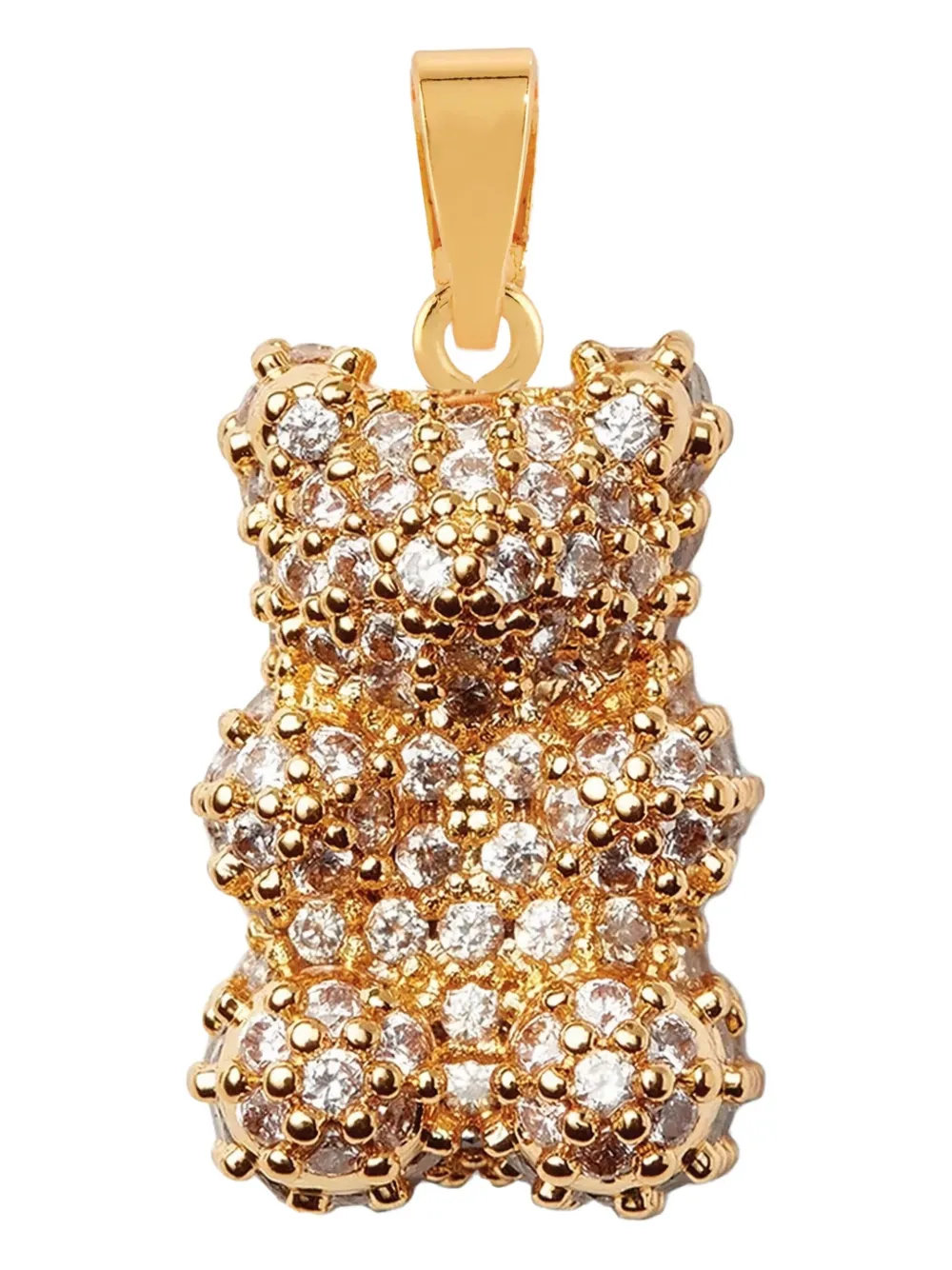 Crystal Haze Nostalgia Bear Pendant In Gold