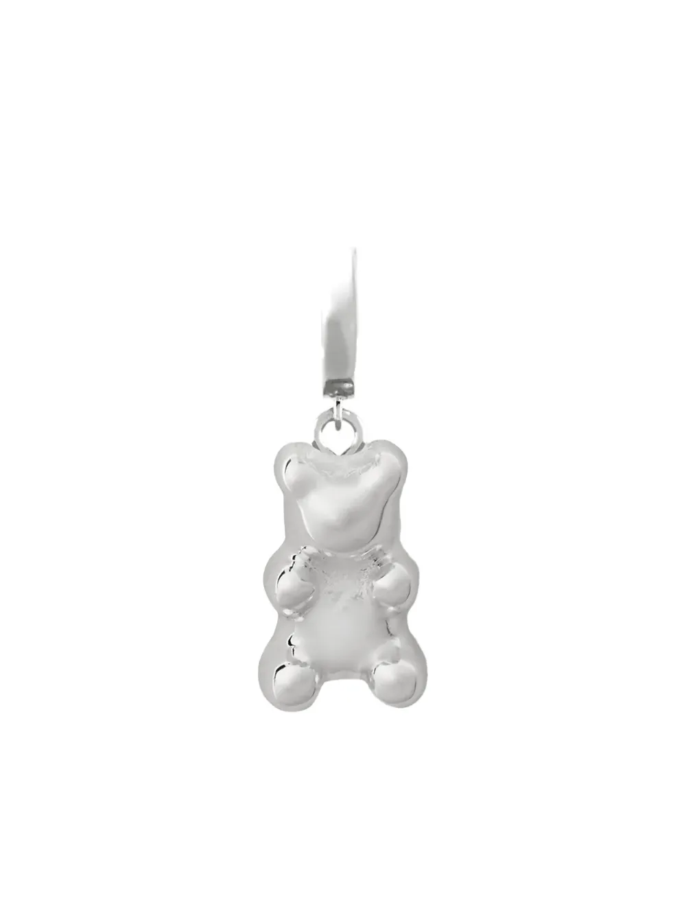 Crystal Haze Mini Nostalgia Bear Hoop Single Earring In Neutral