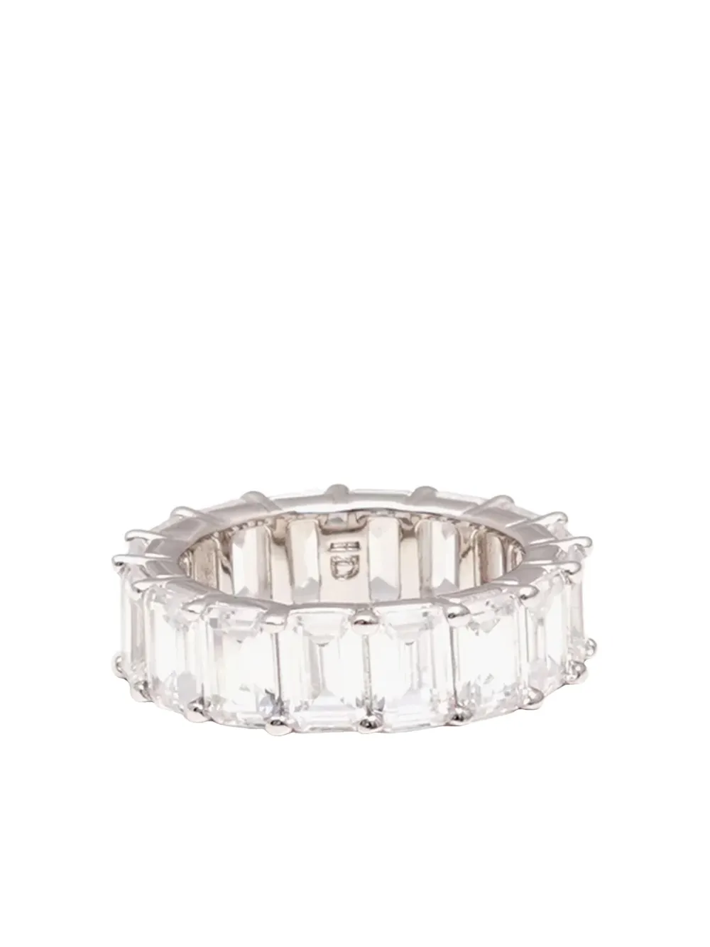 Izabel Display Emerald-cut Zirconia Ring In Silver
