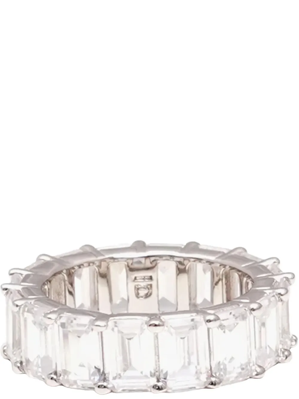 Izabel Display emerald-cut zirconia ring - Zilver
