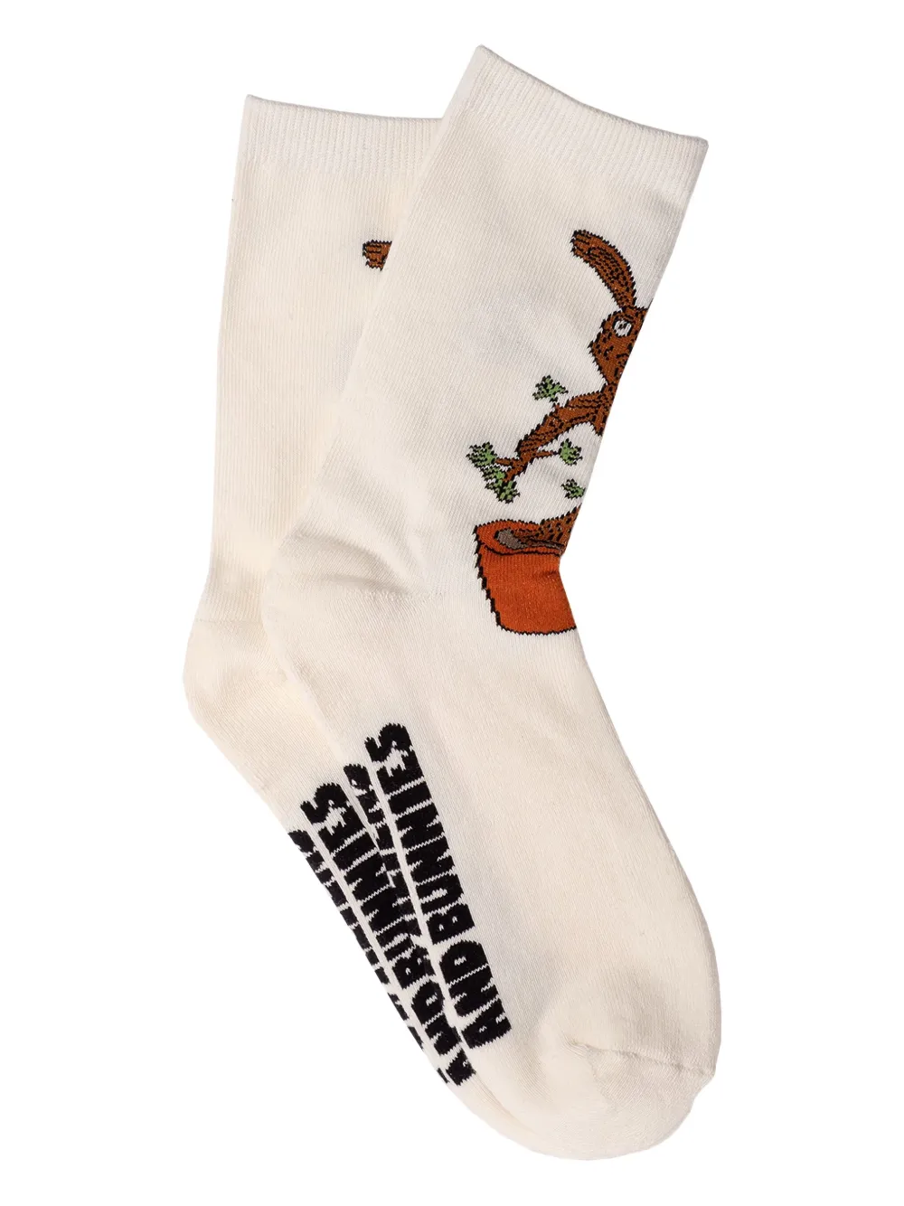 Natasha Zinko Groot rabbit-tree socks - ホワイト Natasha Zinko Groot rabbit-tree socks - ホワイト