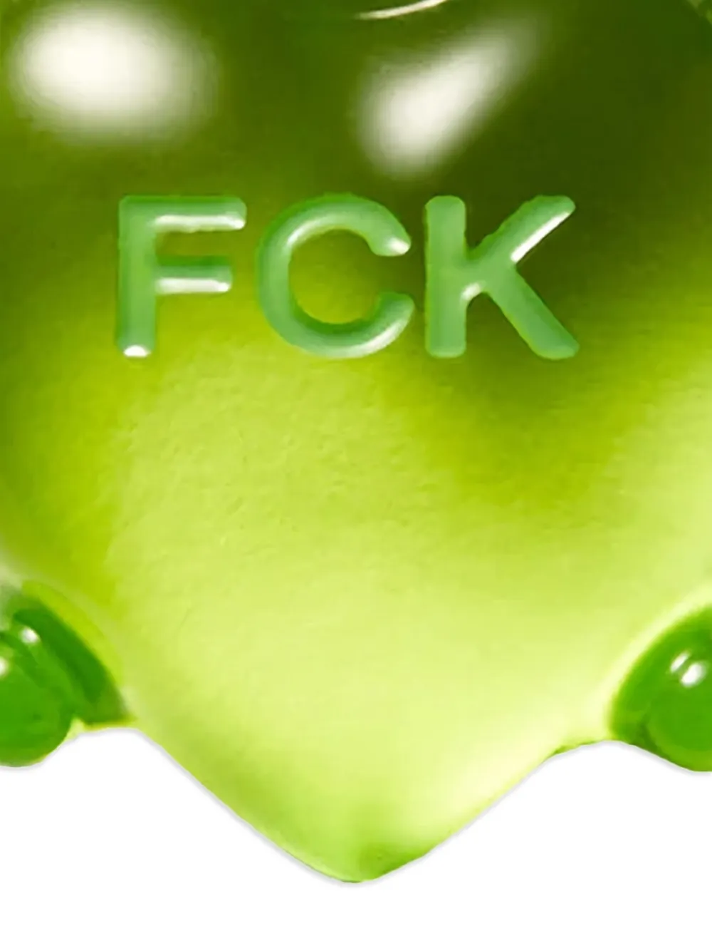 Crystal Haze Dilemma Heart 'fck' Necklace Pendant In Green