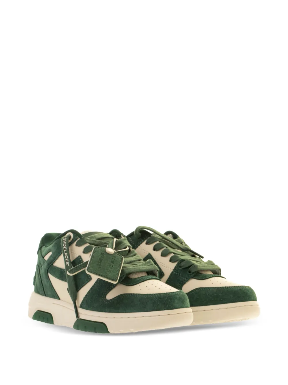 Off-White suede out of office trainers - Groen