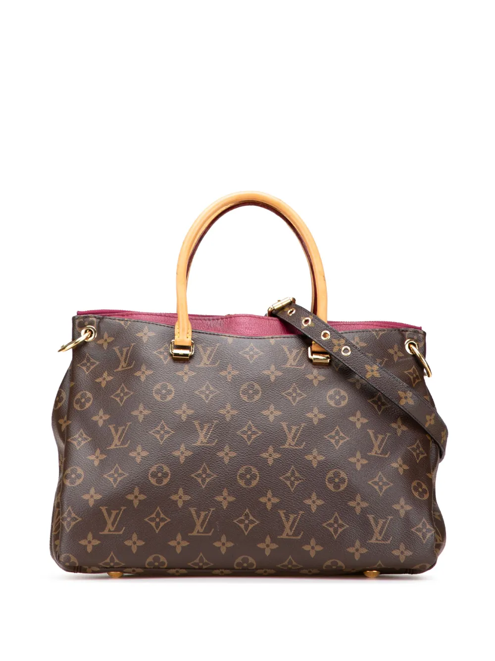 Pre-owned Louis Vuitton 2013 Monogram Pallas Mm Satchel In Brown