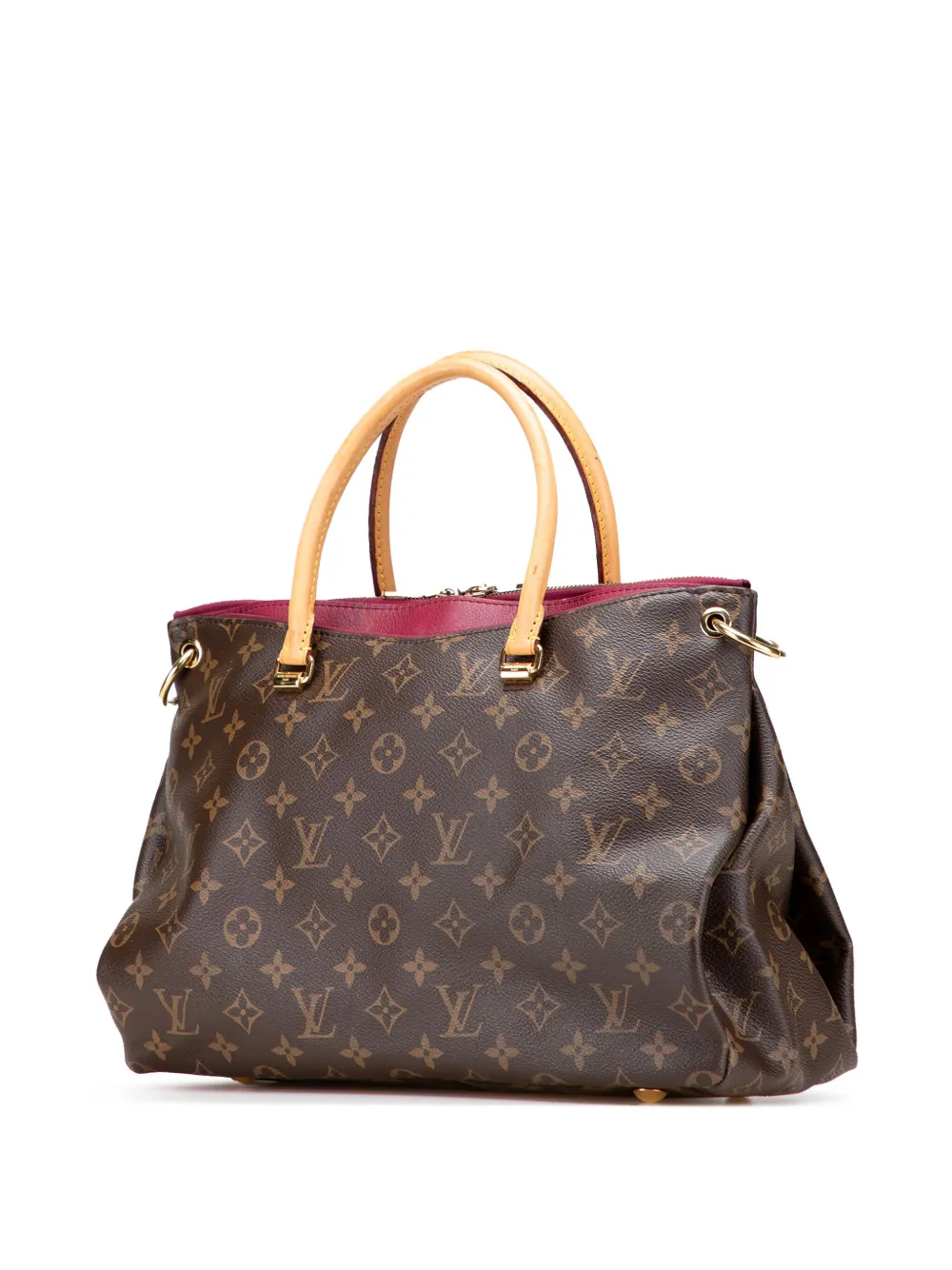 Pre-owned Louis Vuitton 2013 Monogram Pallas Mm Satchel In Brown