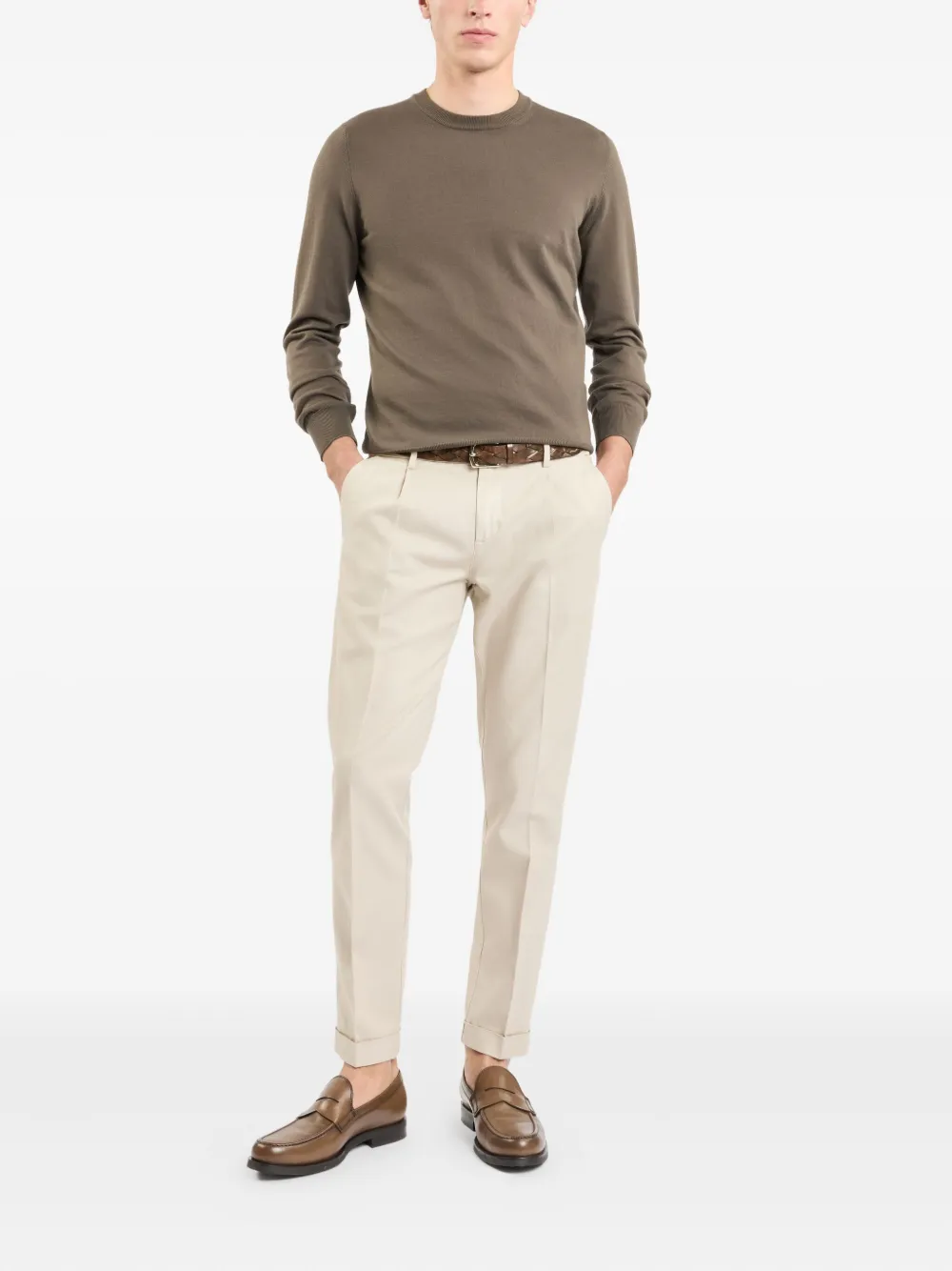 Fay round-neck cotton sweater - Bruin