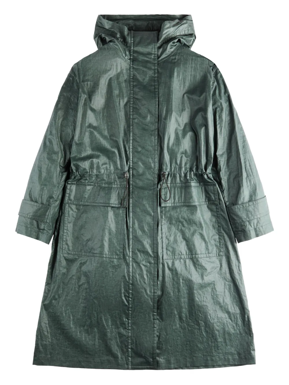 Fay drawstring-waist hooded parka | Green | Image 1