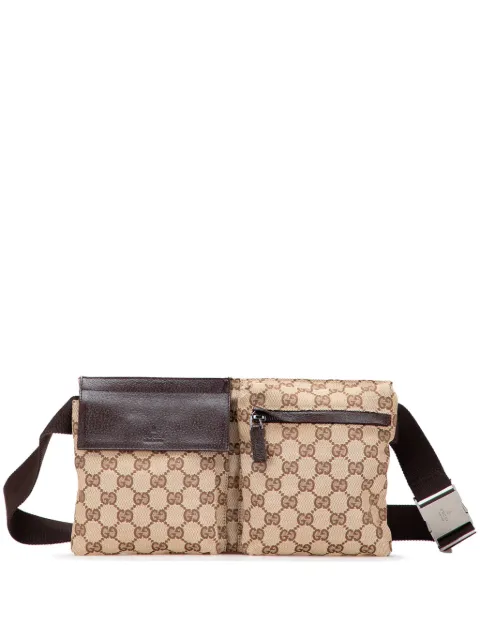 Gucci Pre-Owned 2000-2015 GG Canvas Double Pocket belt bag