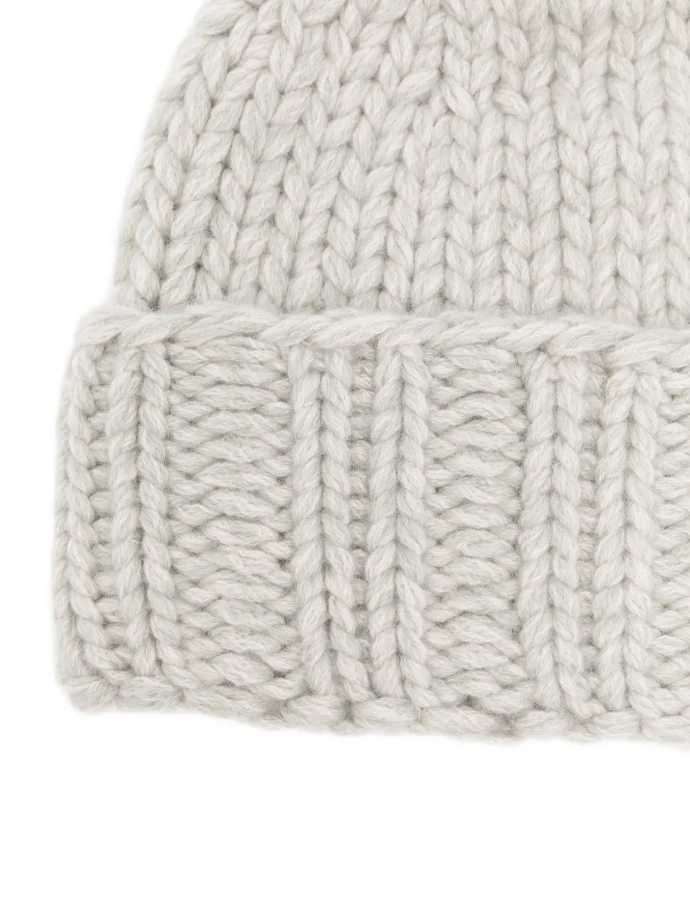 Warm-me Gerippte Beanie Aus Kaschmir In White
