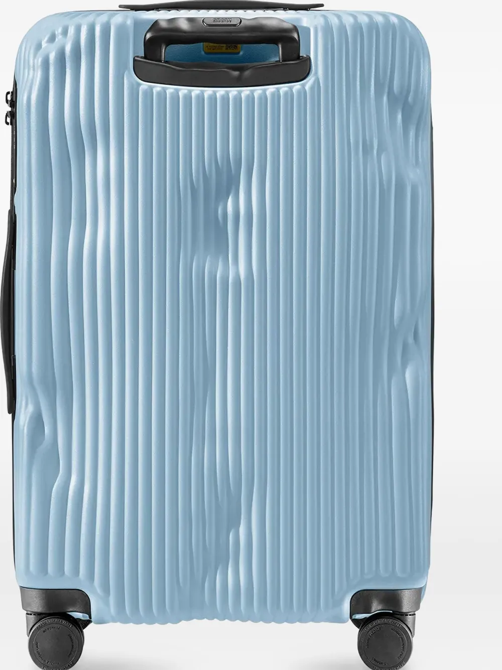 Crash Baggage Logo-detail Striped-pattern Suitcase In Blue