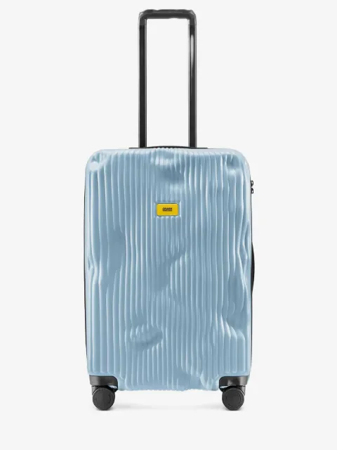Crash Baggage logo-detail striped-pattern suitcase