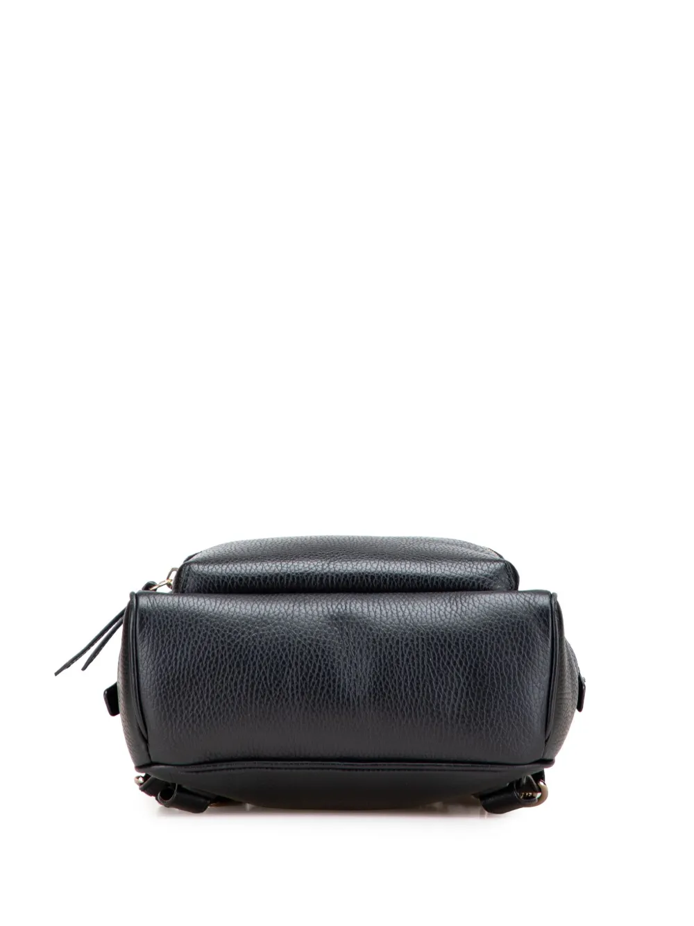 Pre-owned Gucci 2016-2025 Pebbled Calfskin Soho Chain Backpack In Black