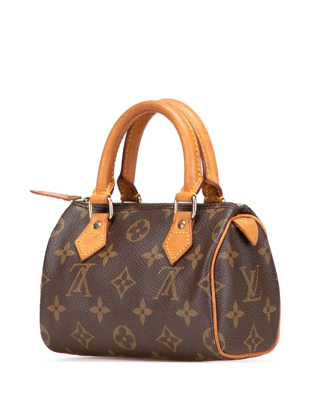 Pre-owned Louis Vuitton 1994 Monogram Mini Speedy Hl Satchel In Brown