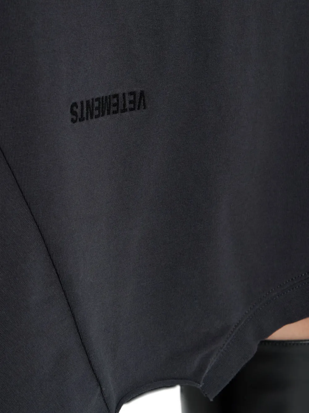 VETEMENTS Midi-rok met asymmetrische afwerking Zwart