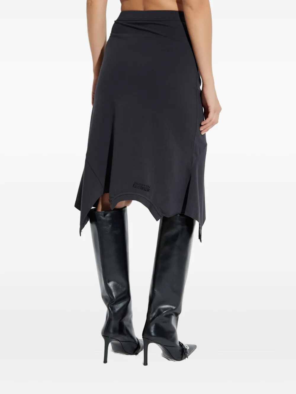 VETEMENTS Midi-rok met asymmetrische afwerking Zwart