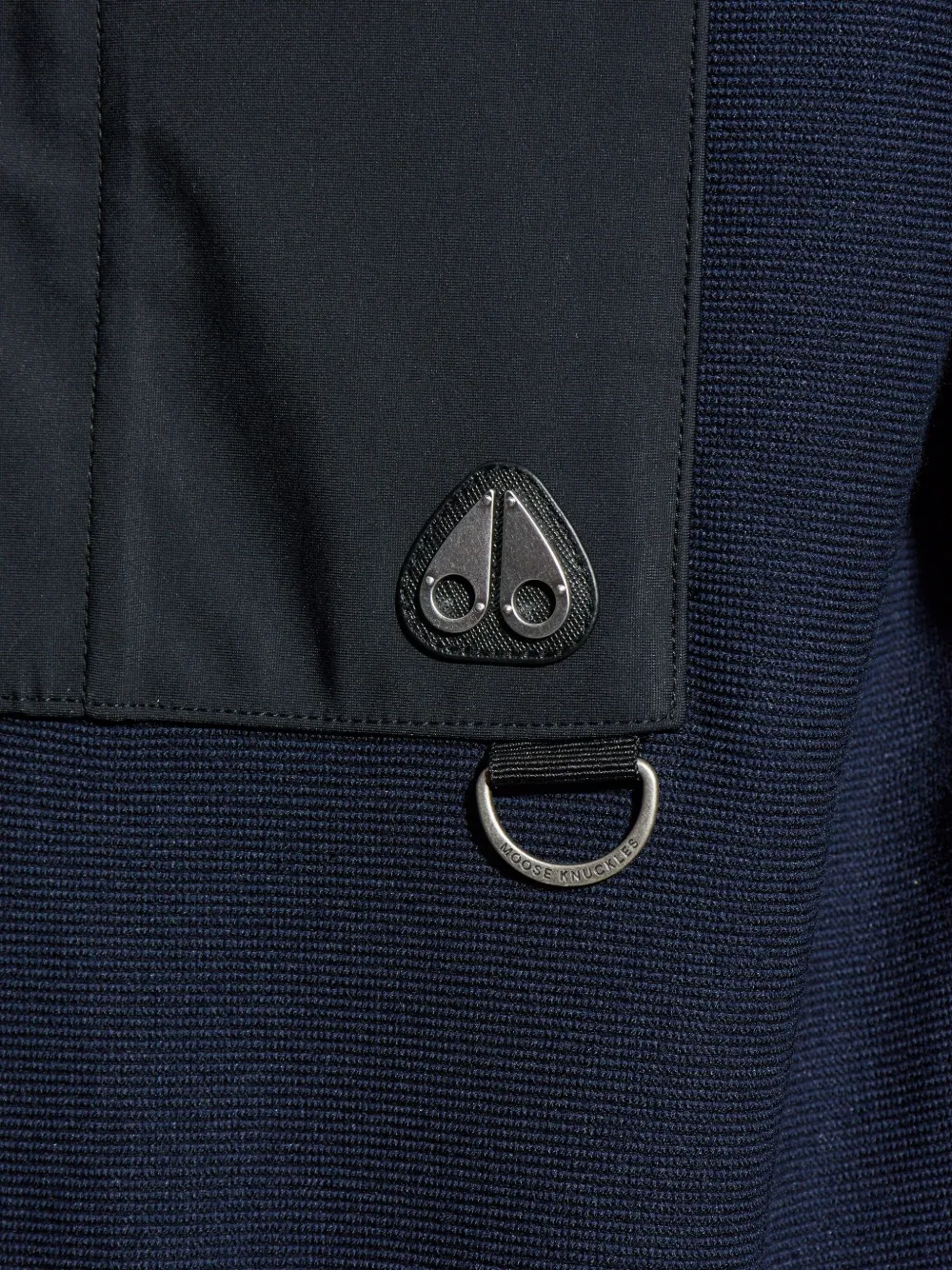 Moose Knuckles Trui met zakdetail en vlakken Blauw