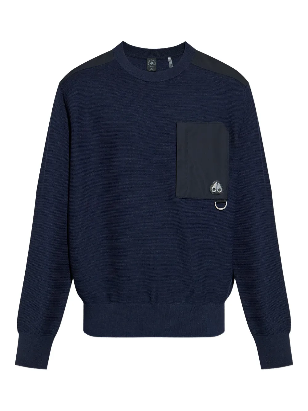 Moose Knuckles pocket-detail panelled sweater | Blue | Image 1