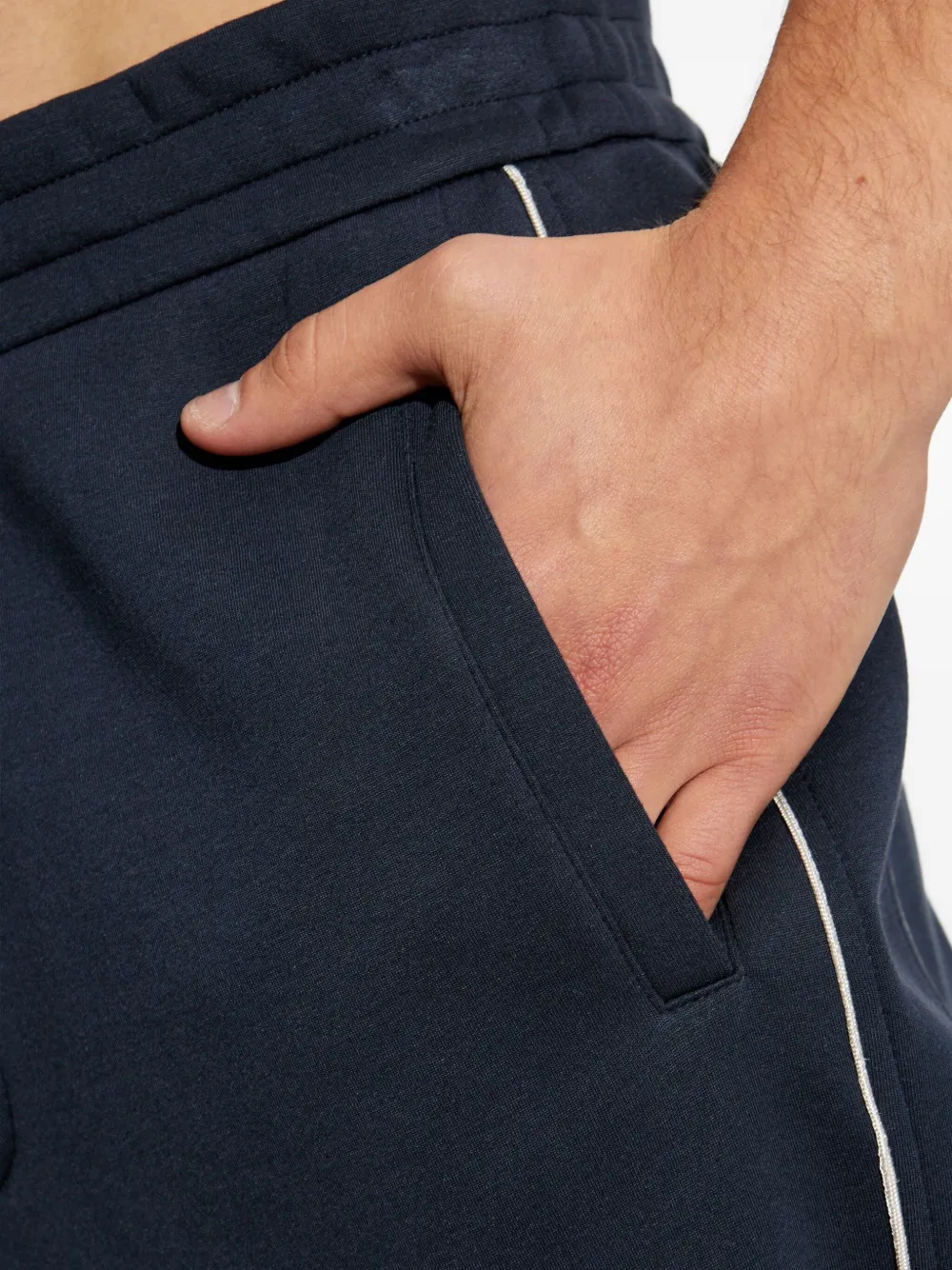Emporio Armani Trainingsbroek met zijstreep Blauw