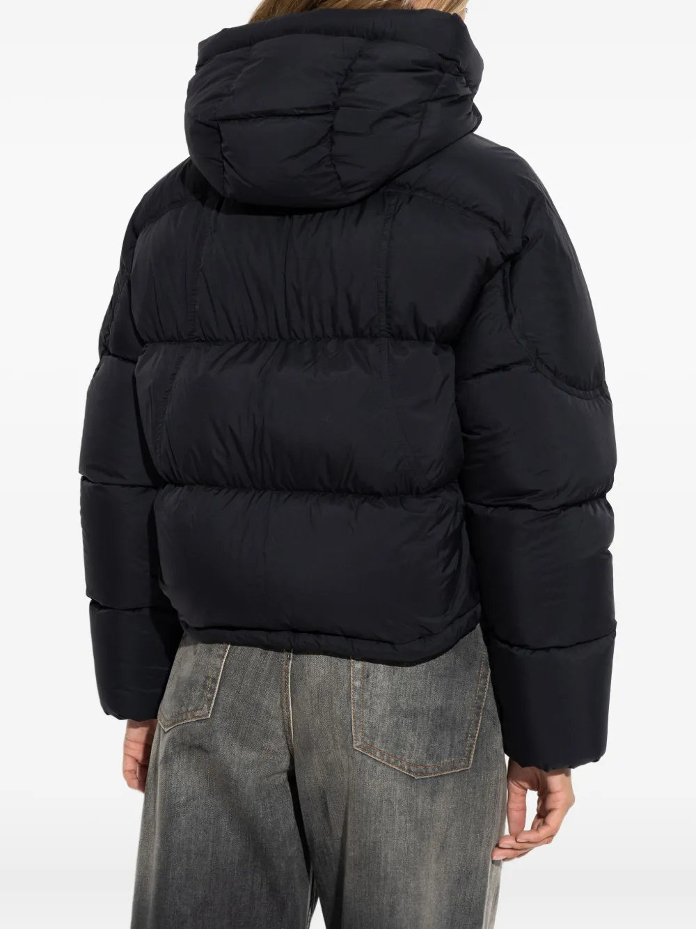 Moose Knuckles Hooded Puffer Jacket In Black