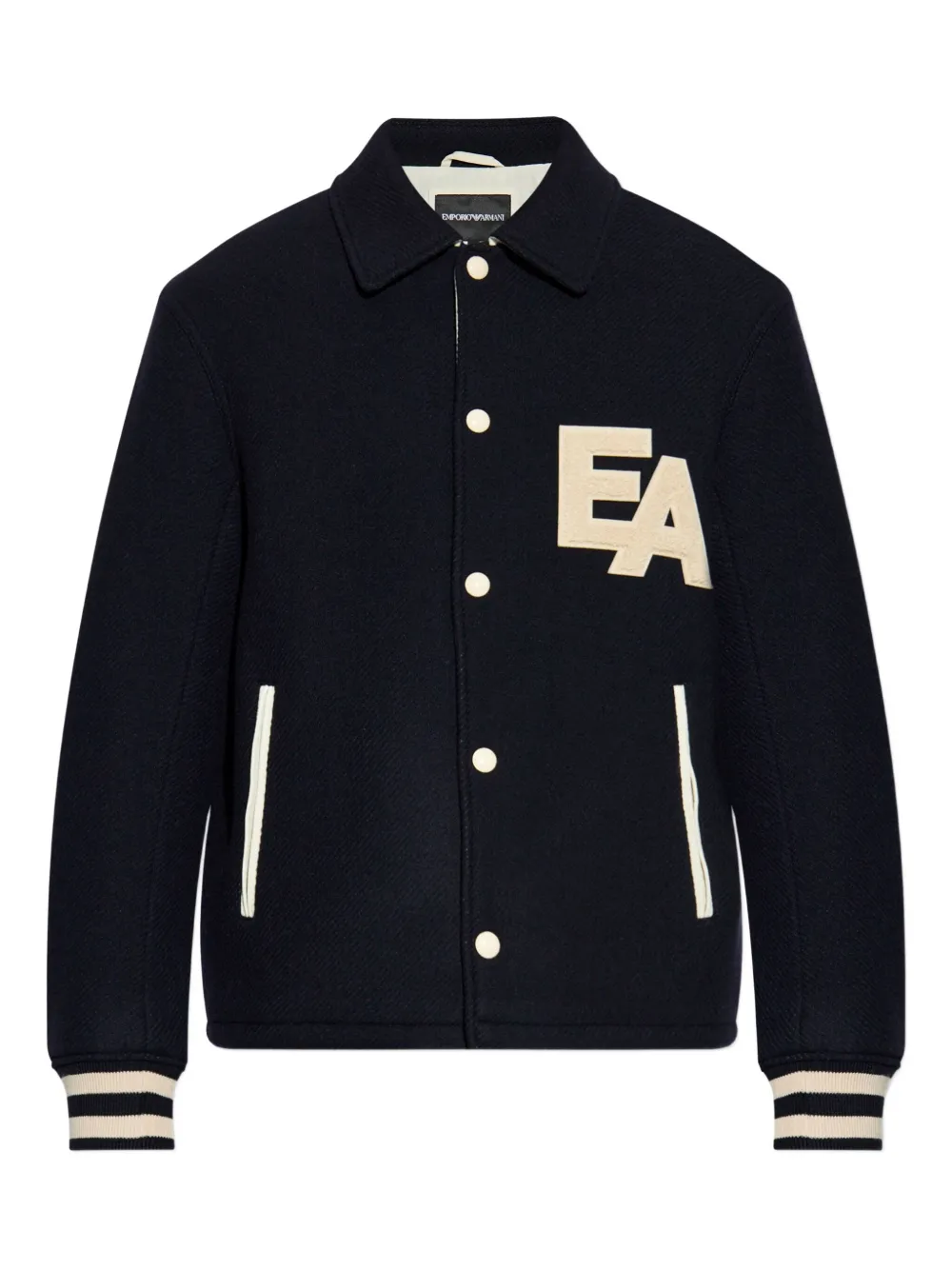 Emporio Armani varsity-logo bomber jacket | Blue | Image 1