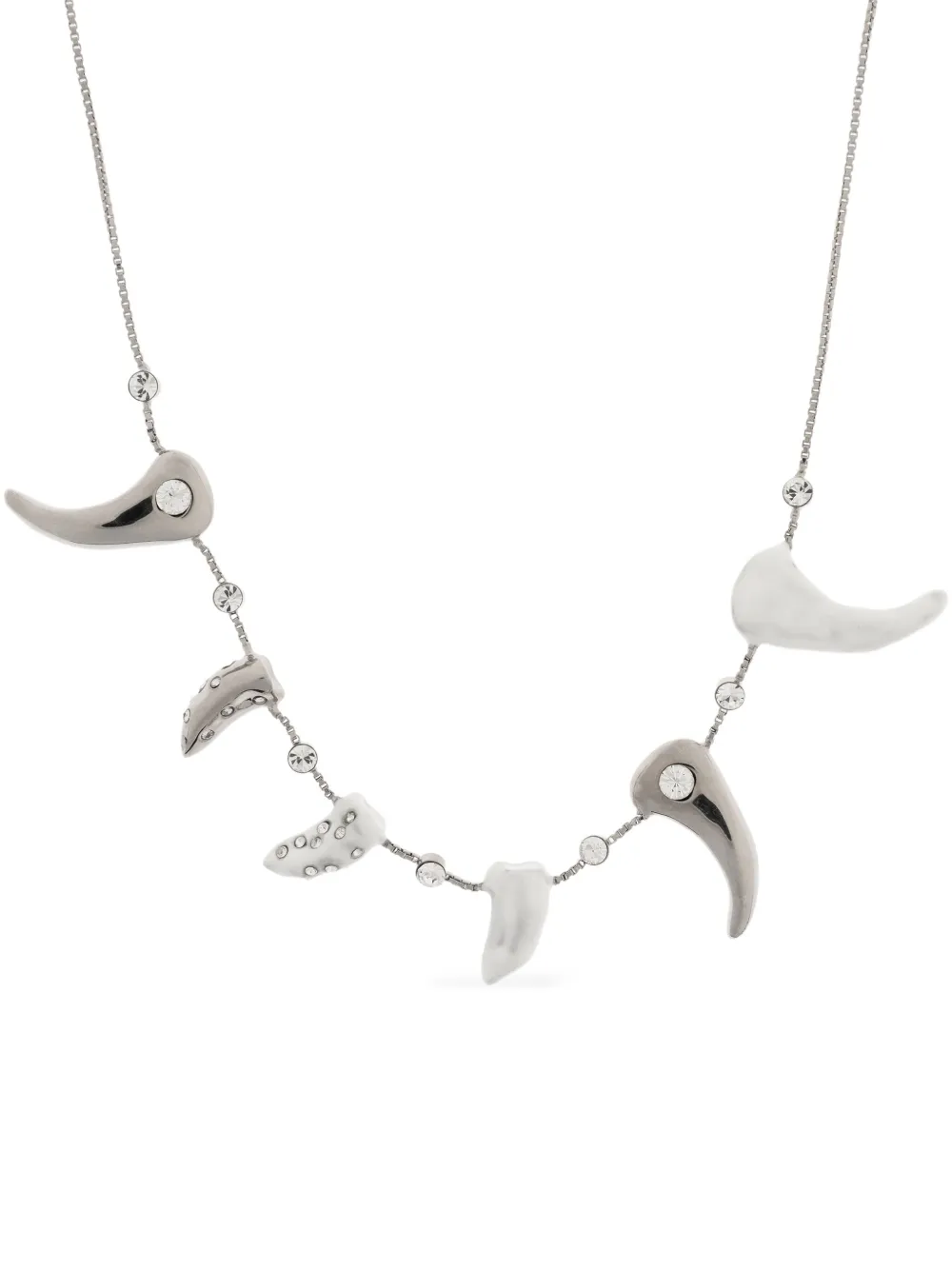  Marni Embellished-claws Necklace - Grey 