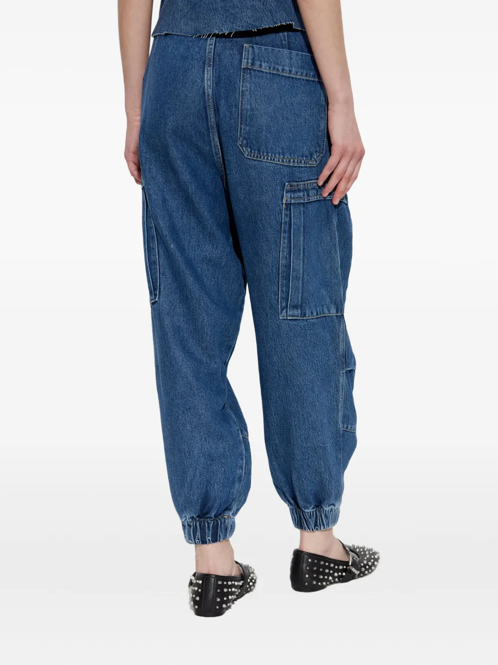 AllSaints Jeans met cargo zakken Blauw