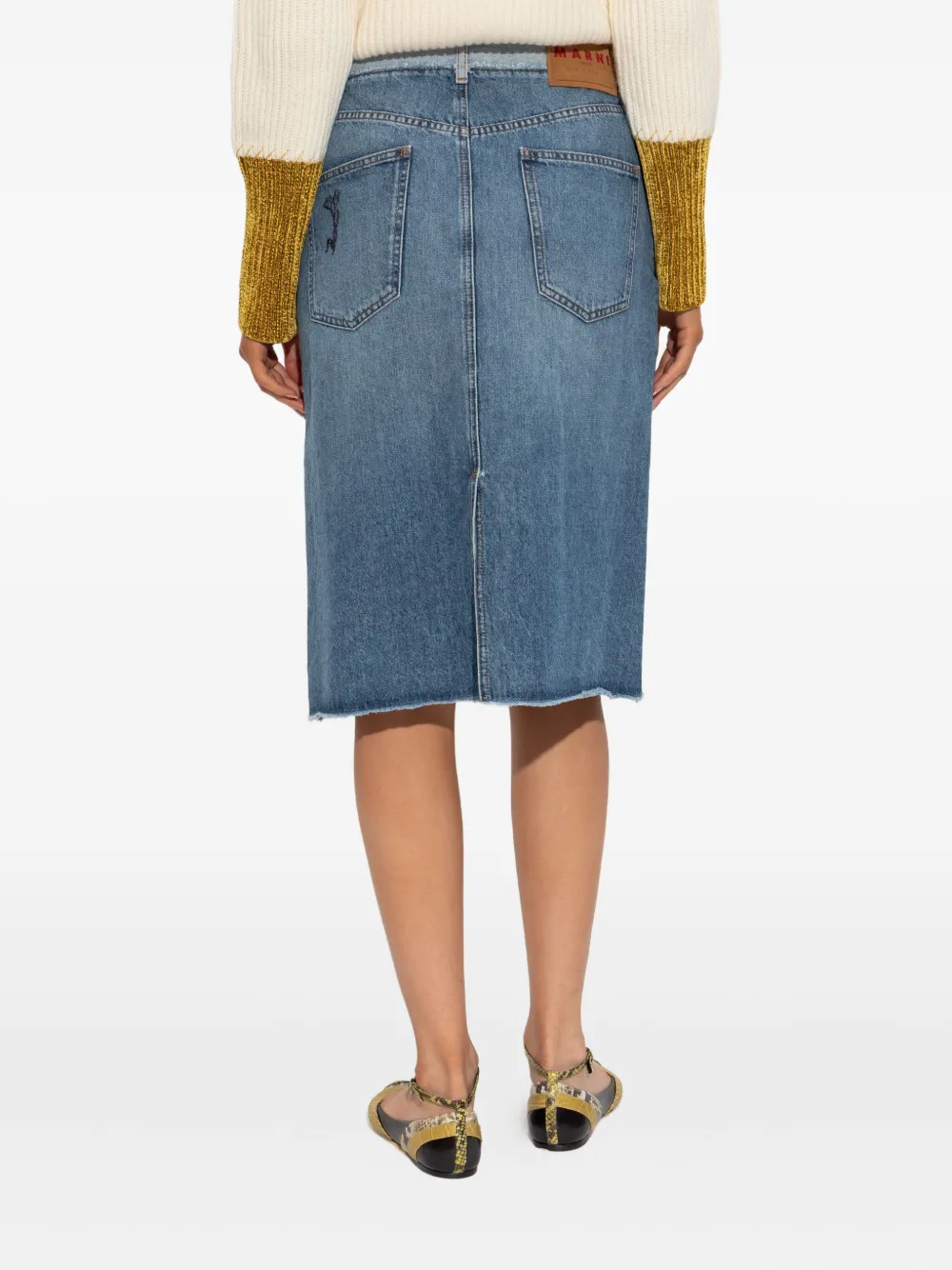 MARNI デニムスカート　40 Marni フローラル デニムスカート | ブルー | FARFETCH JP
