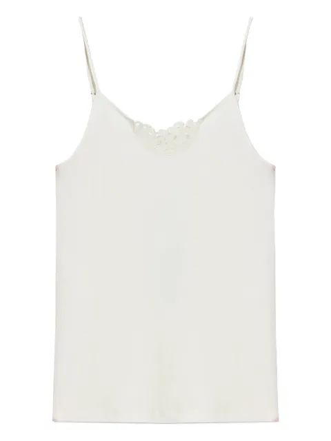 Hanro lace-trimmed top