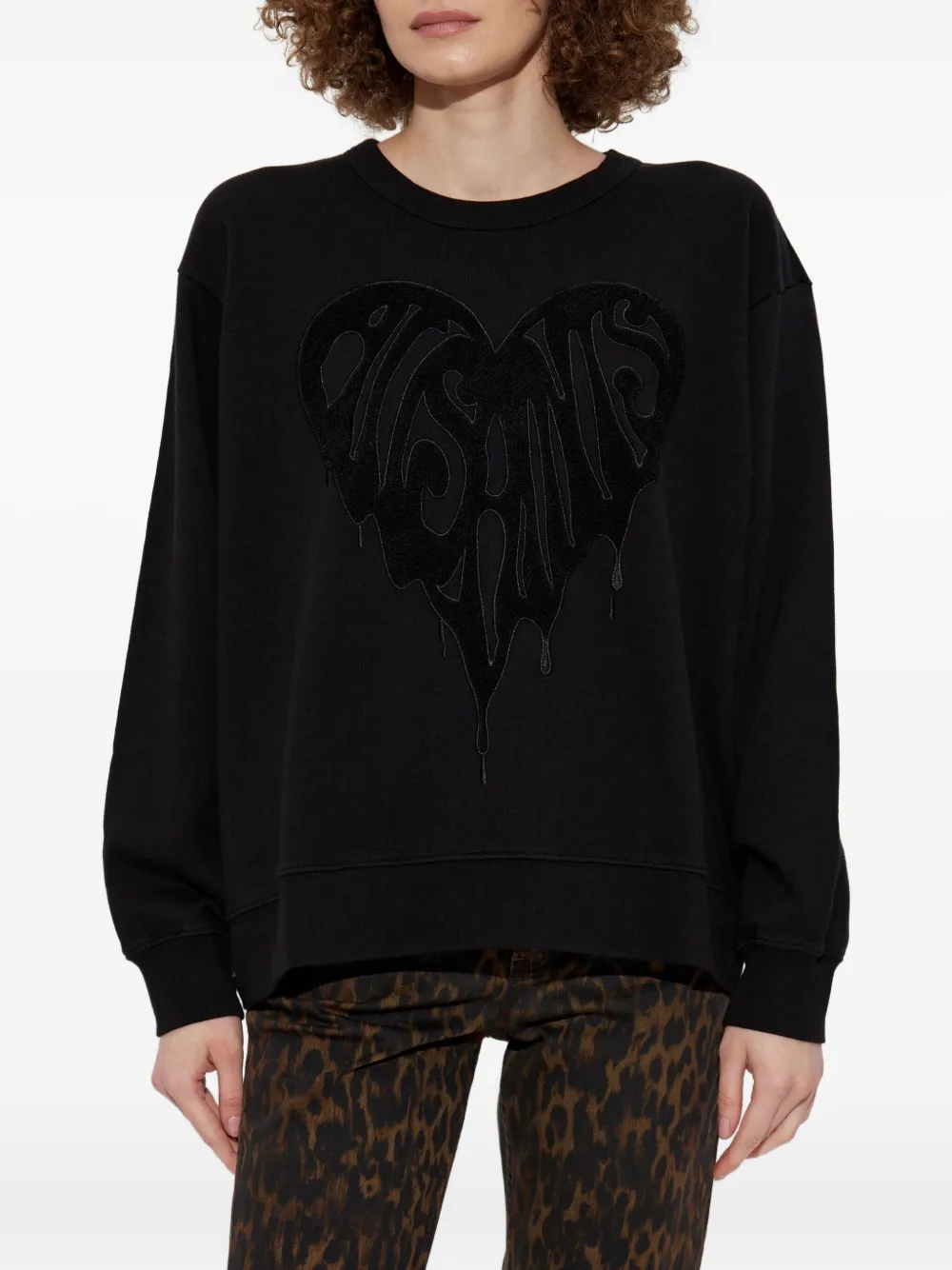 AllSaints Sweater verfraaid met hart Zwart