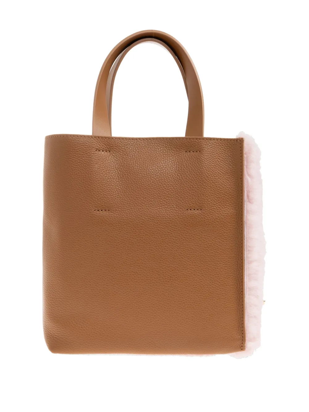 Marni Shearling Tote Bag In Pink