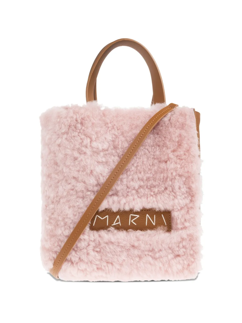 Marni shearling tote bag | Pink | Image 1