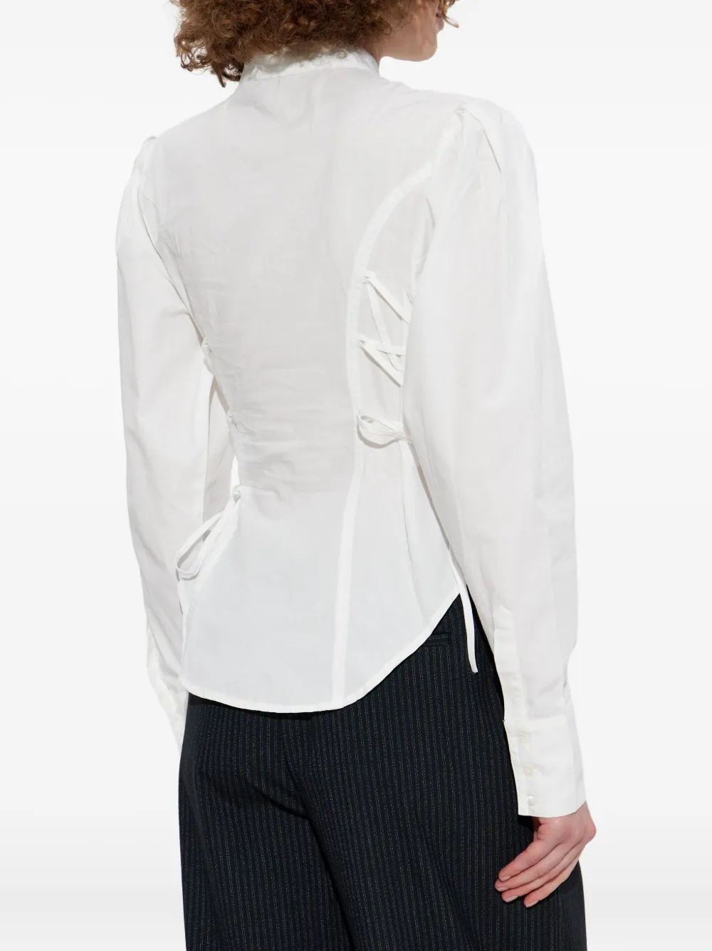 Allsaints Evanna Puff-sleeve Shirt In White