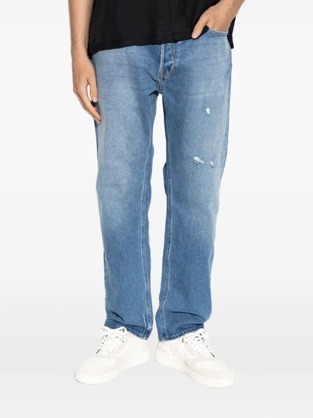 AllSaints Gerafelde jeans Blauw