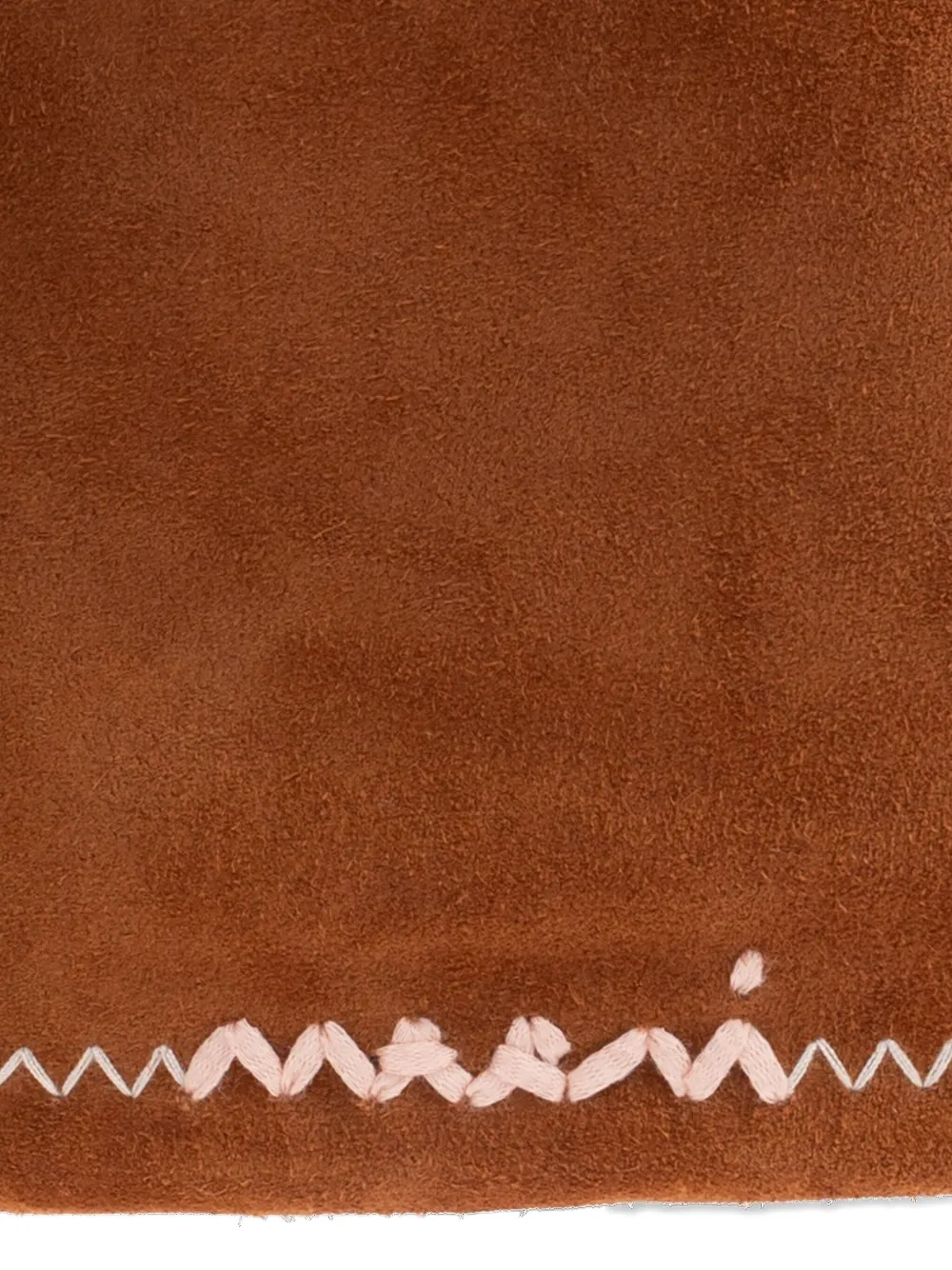 Marni Drawstring Suede-leather Cross Body Bag In Brown