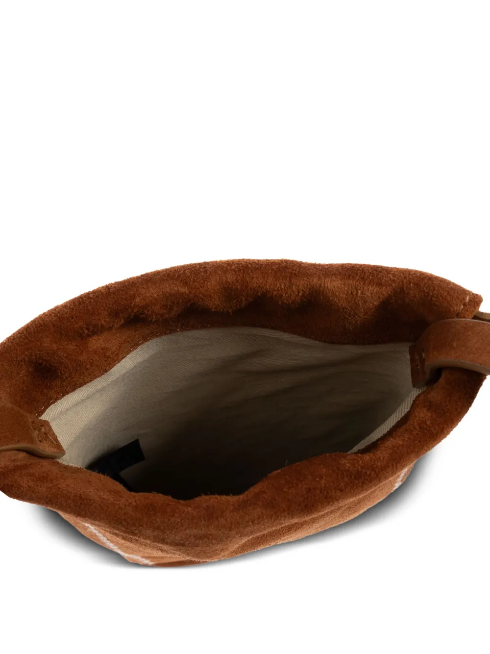 Marni Suède-leren crossbodytas met trekkoord Bruin